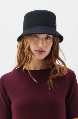Busnel - Tina Felted Wool Bucket Hat Black