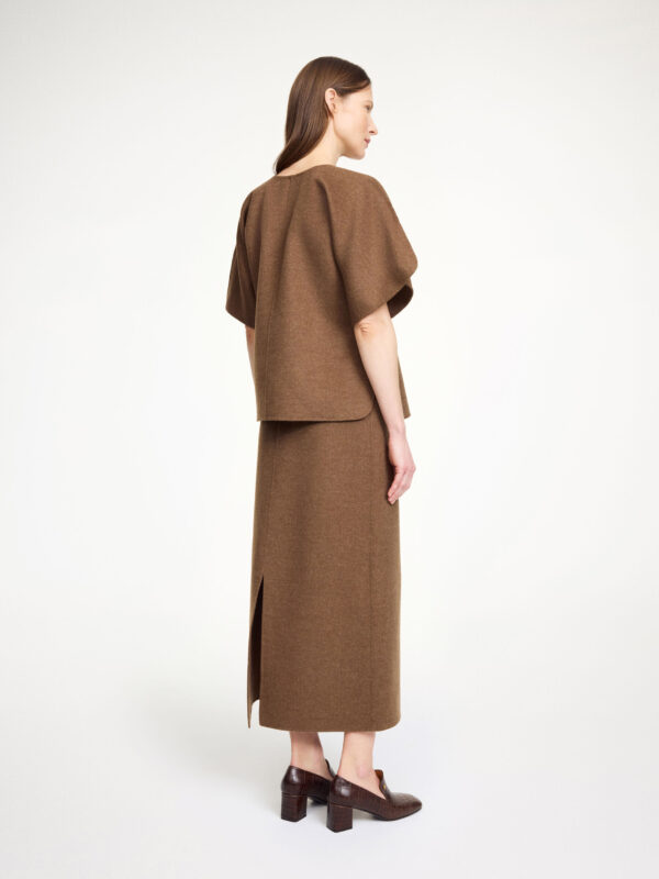 By Malene Birger - Calle Wool Blouse Dark Brown Melange