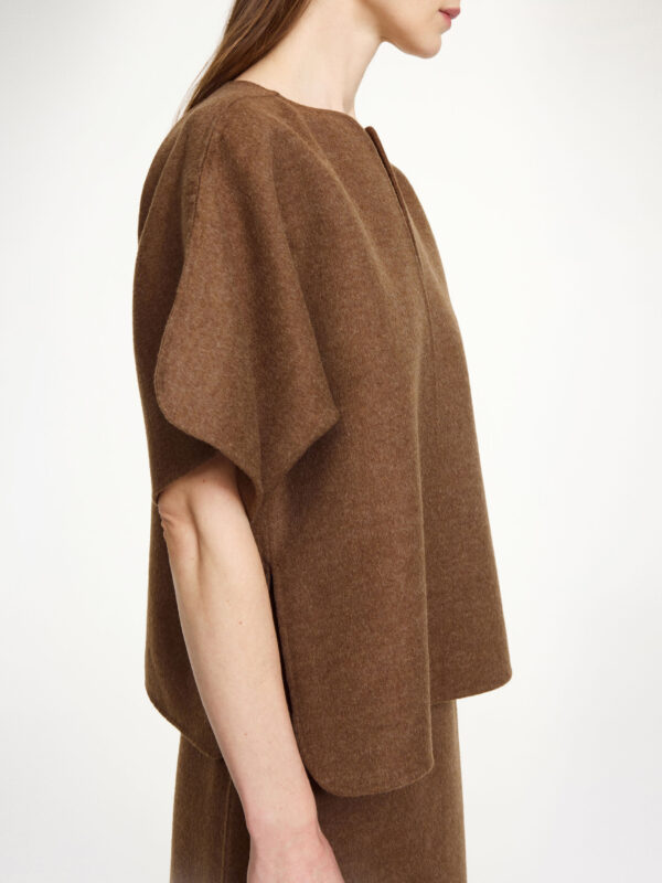 By Malene Birger - Calle Wool Blouse Dark Brown Melange