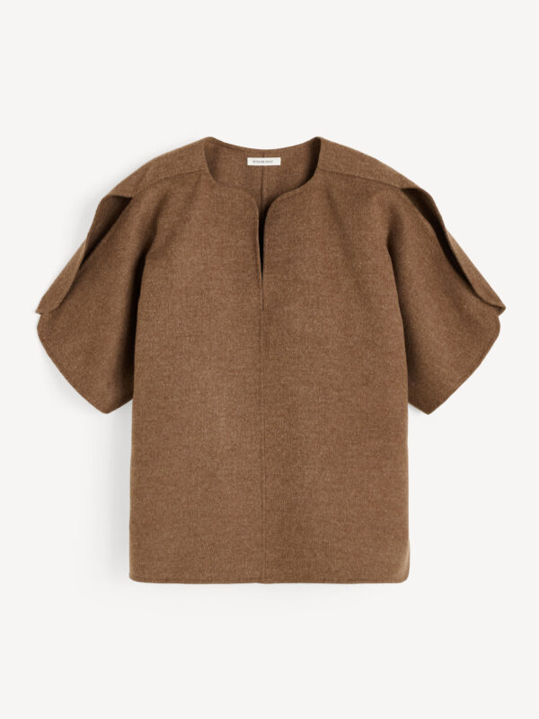 By Malene Birger - Calle Wool Blouse Dark Brown Melange