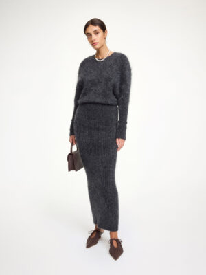 By Malene Birger - Gislaine Hairy Maxi Dress Jet Grey