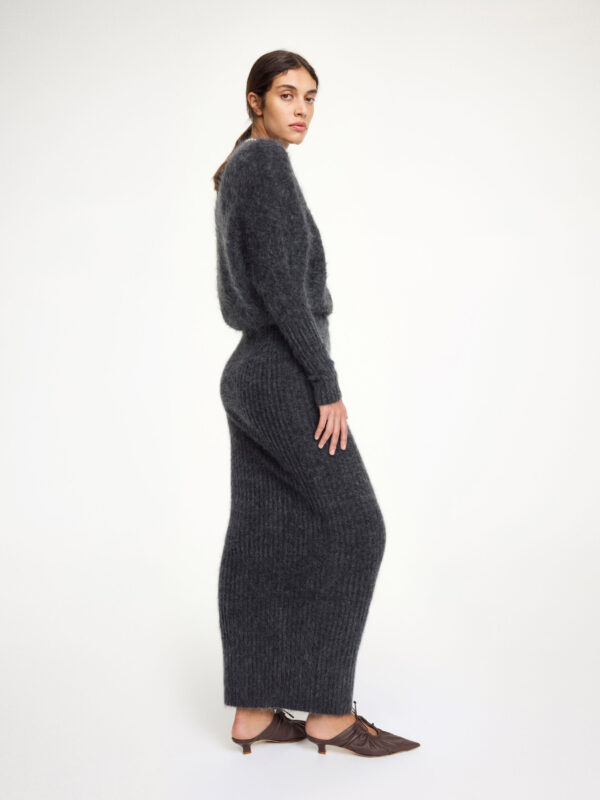 By Malene Birger - Gislaine Hairy Maxi Dress Jet Grey