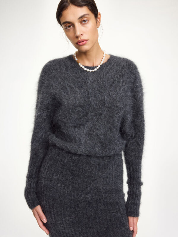 By Malene Birger - Gislaine Hairy Maxi Dress Jet Grey