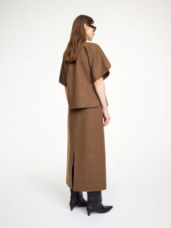 By Malene Birger - Palomie Midi Skirt Dark Brown Melange