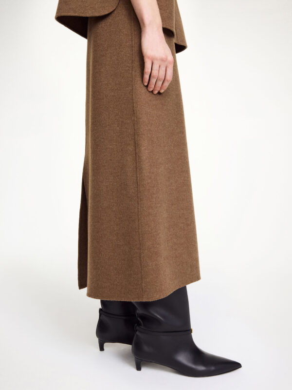 By Malene Birger - Palomie Midi Skirt Dark Brown Melange