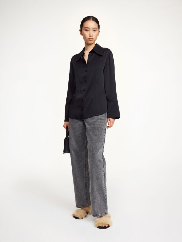 By Malene Birger - Rosiannas Satin Shirt Black