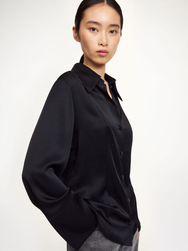 By Malene Birger - Rosiannas Satin Shirt Black