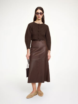 By Malene Birger - Zharea Wool-Blend Cardigan Dark Mahogany