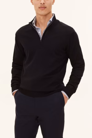 Oscar Jacobson - Marlon Half Zip Dark Blue