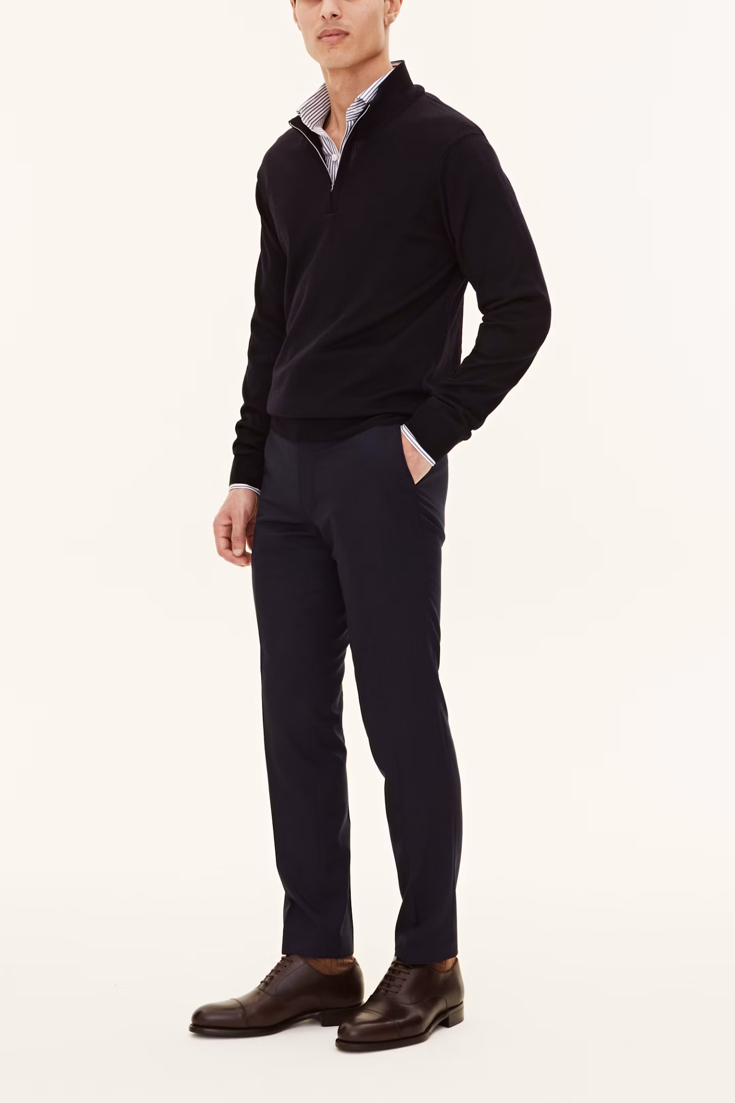 Oscar Jacobson - Marlon Half Zip Dark Blue
