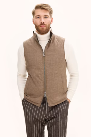 Oscar Jacobson - Reversible Padded Flannel Vest