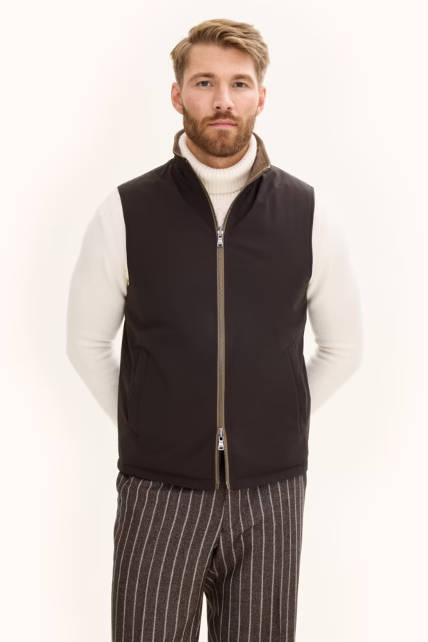 Oscar Jacobson - Reversible Padded Flannel Vest