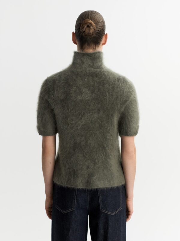 Soft Goat - Brushed Short Sleeve Turtleneck Olive