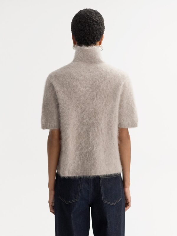 Soft Goat - Brushed Short sleeve Turtleneck Greige