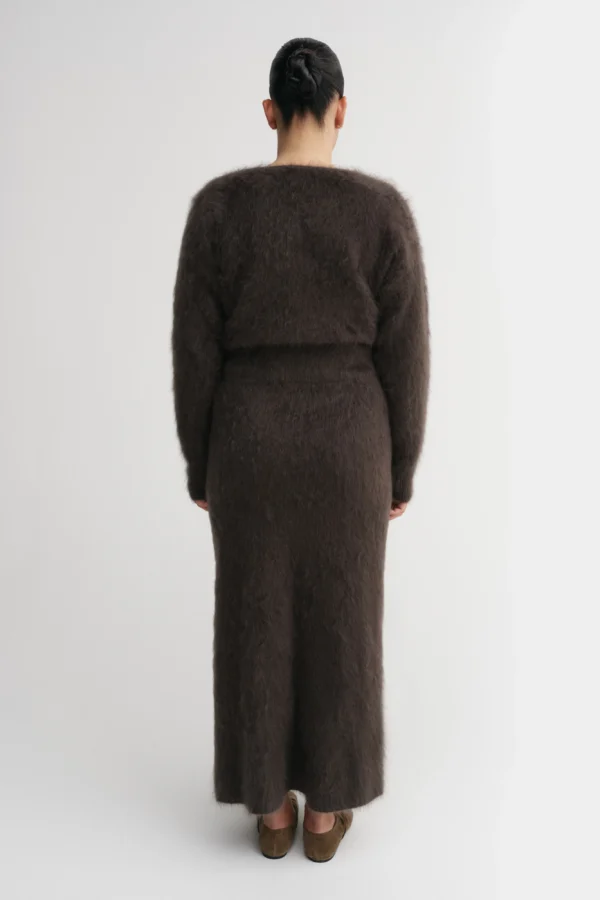 Almada Label - Umi Brushed Cashmere Skirt Chocolate