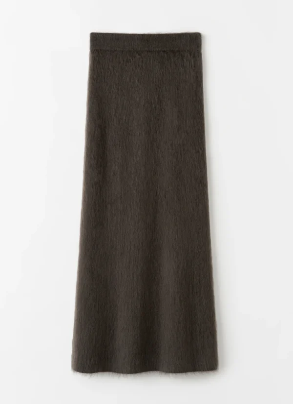Almada Label - Umi Brushed Cashmere Skirt Chocolate