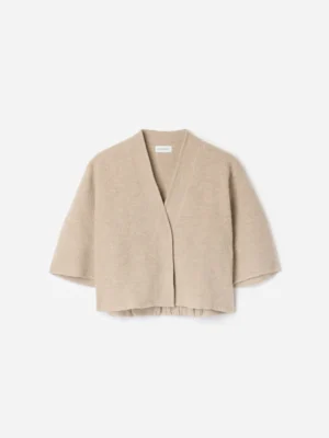 Dagmar - Short Wool Cardigan Oat