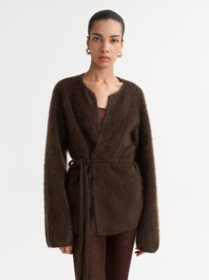 Soft Goat - Brushed Cardigan Mocha