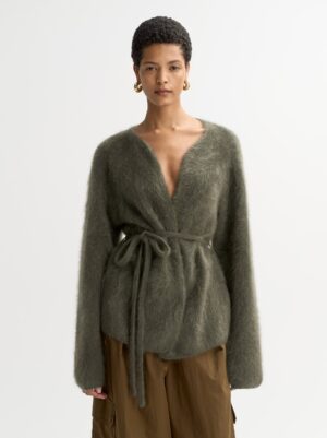 Soft Goat - Brushed Cardigan Olive