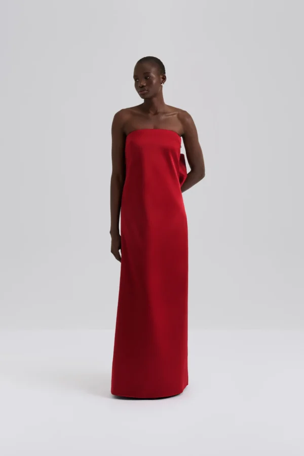 Malina - Elmina Maxi Dress Deep Red
