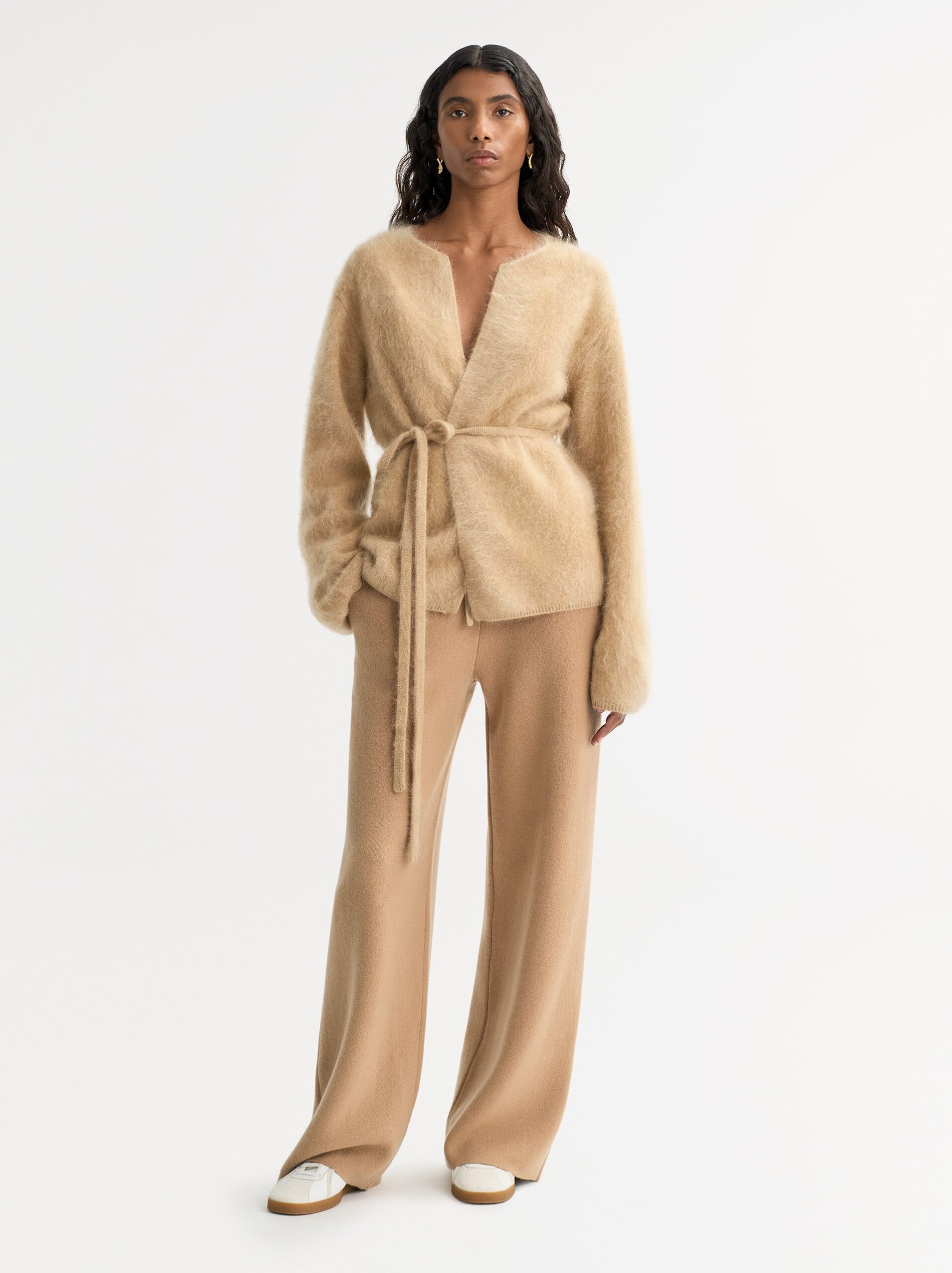 Soft Goat - Brushed Cardigan Camel