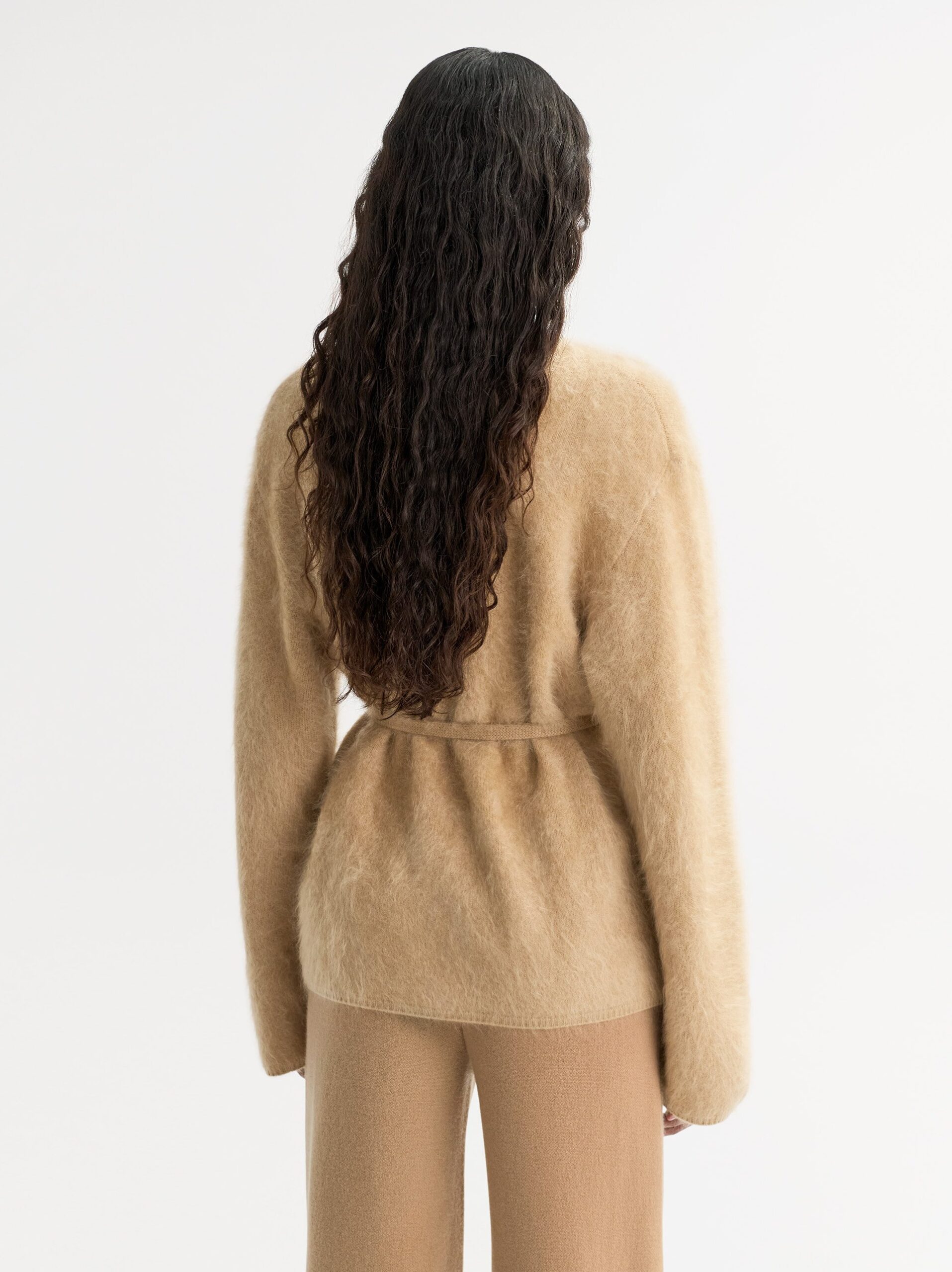 Soft Goat - Brushed Cardigan Camel