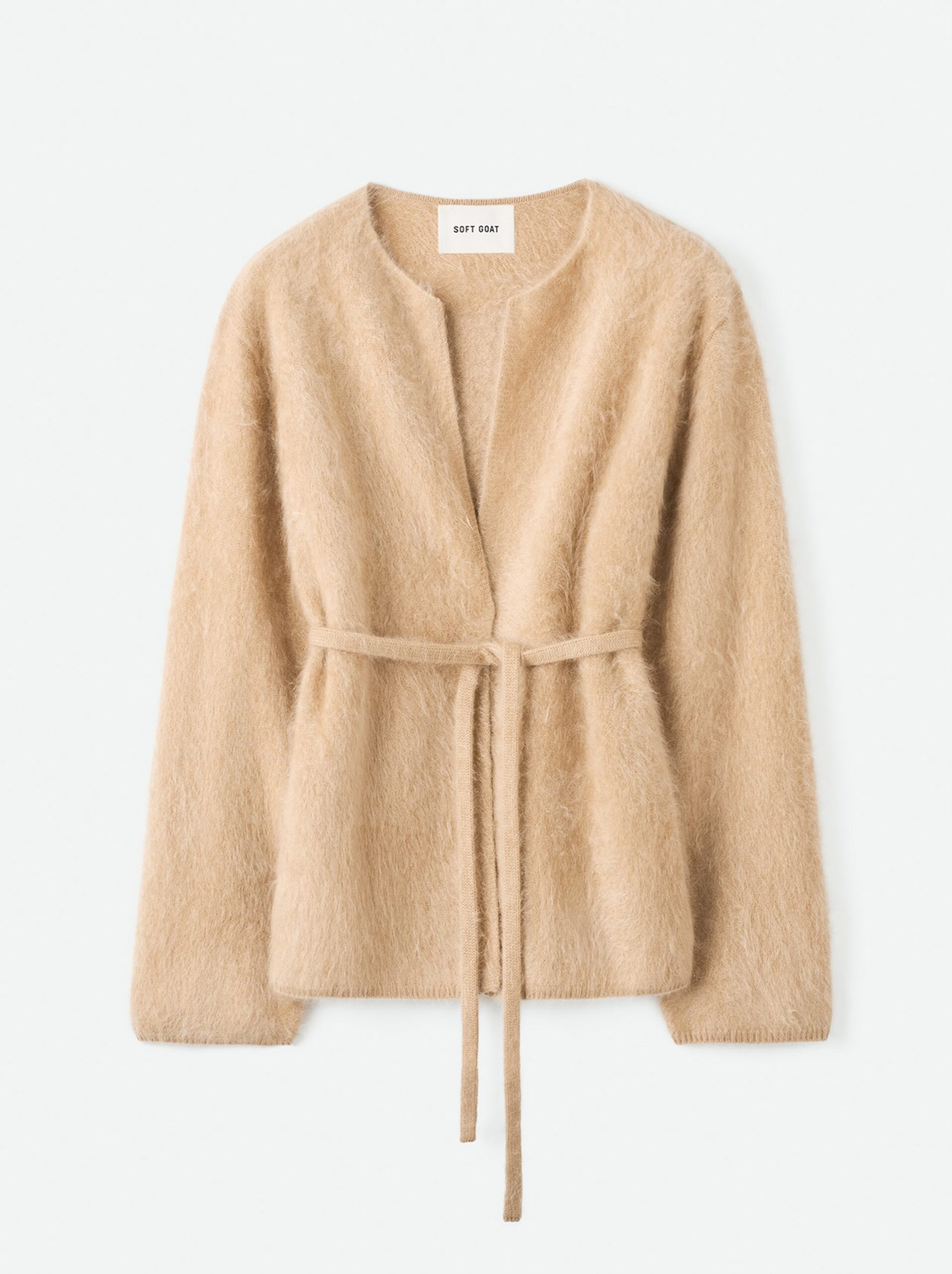 Soft Goat - Brushed Cardigan Camel