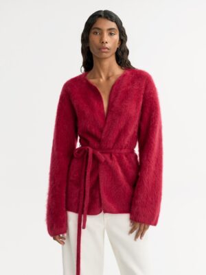 Soft Goat - Brushed Cardigan Dahlia