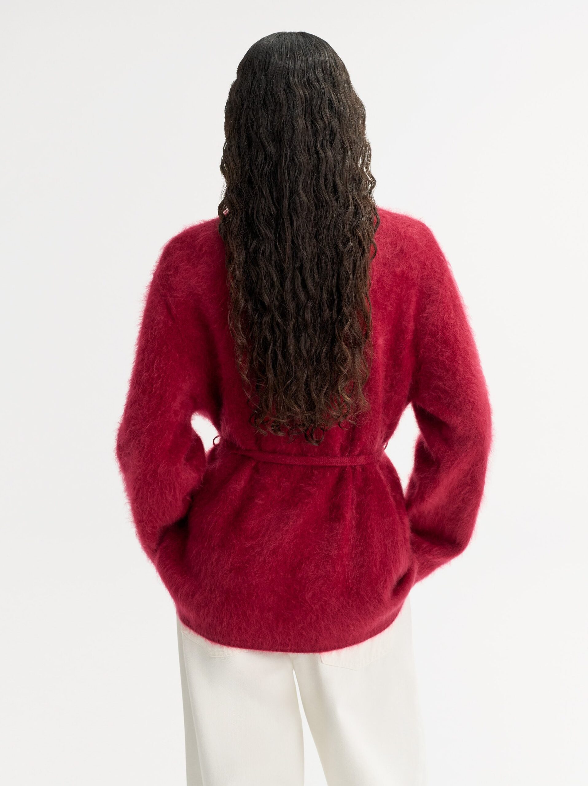 Soft Goat - Brushed Cardigan Dahlia