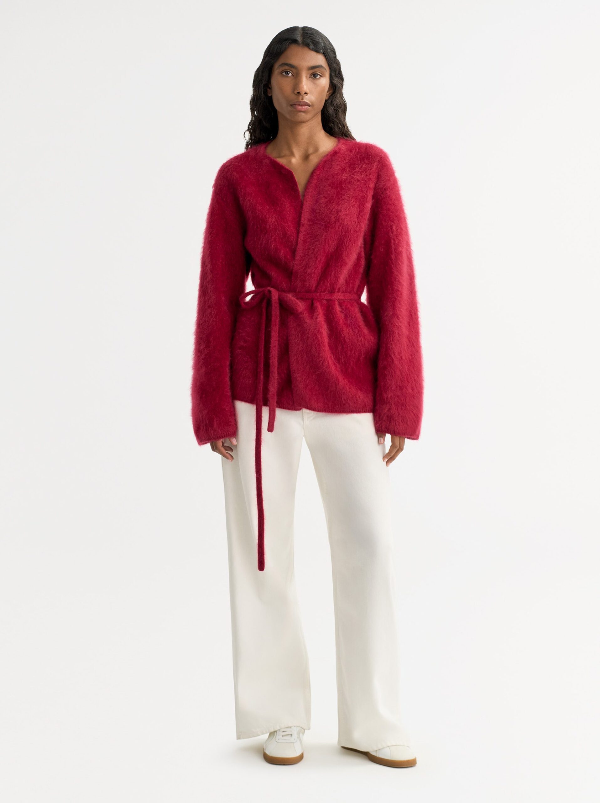 Soft Goat - Brushed Cardigan Dahlia