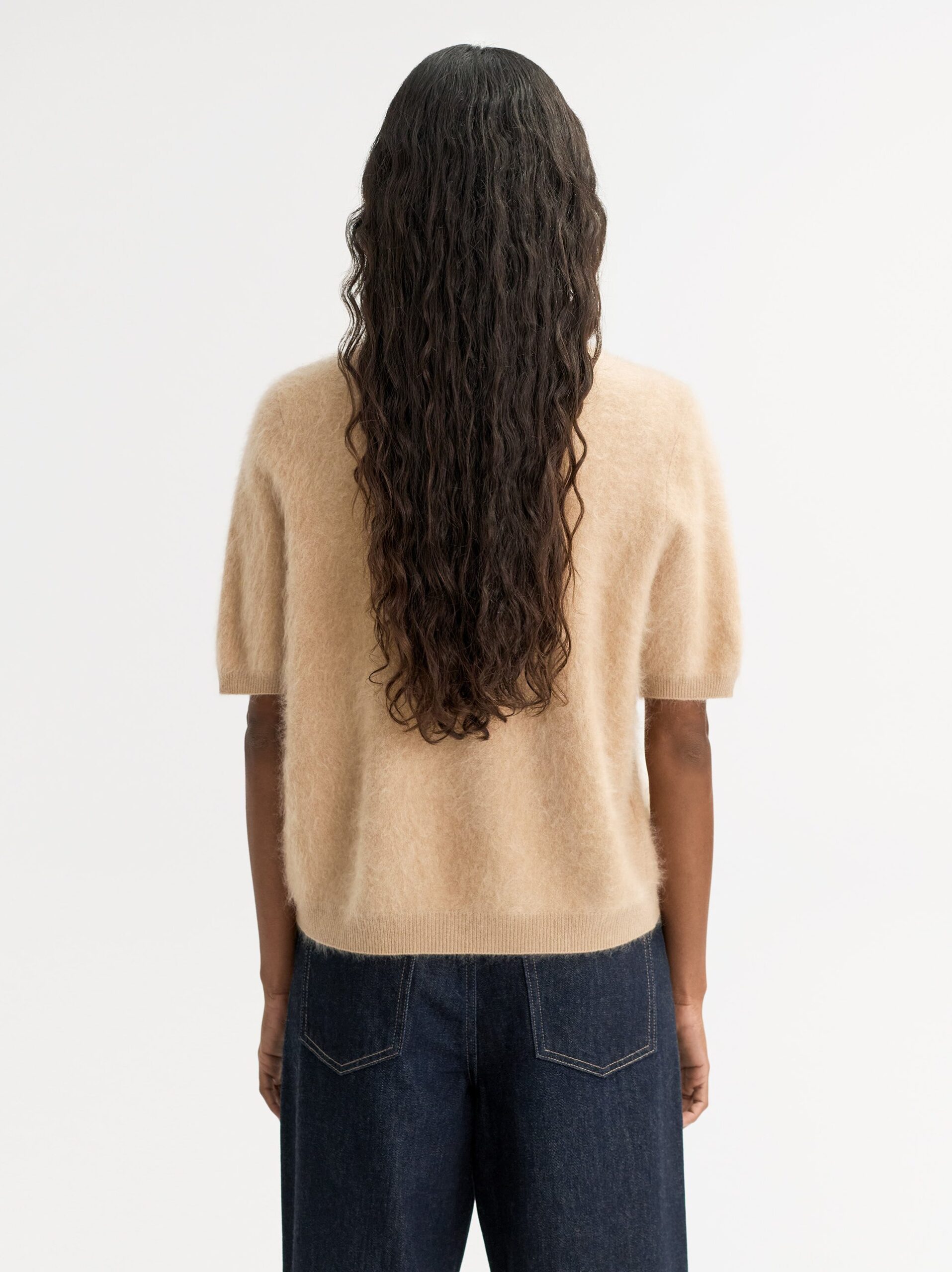 Soft Goat - Brushed Short Sleeve Camel