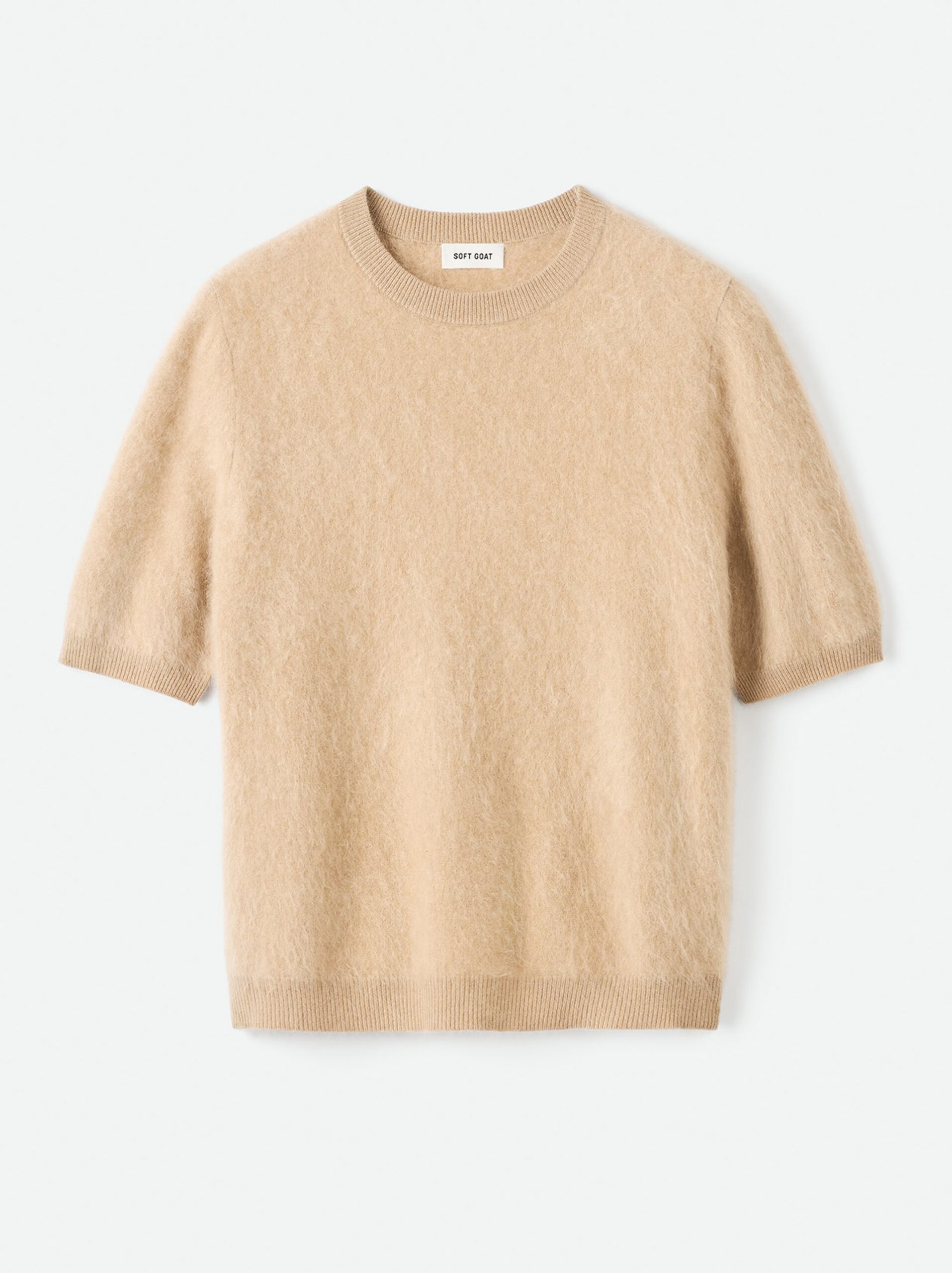 Soft Goat - Brushed Short Sleeve Camel