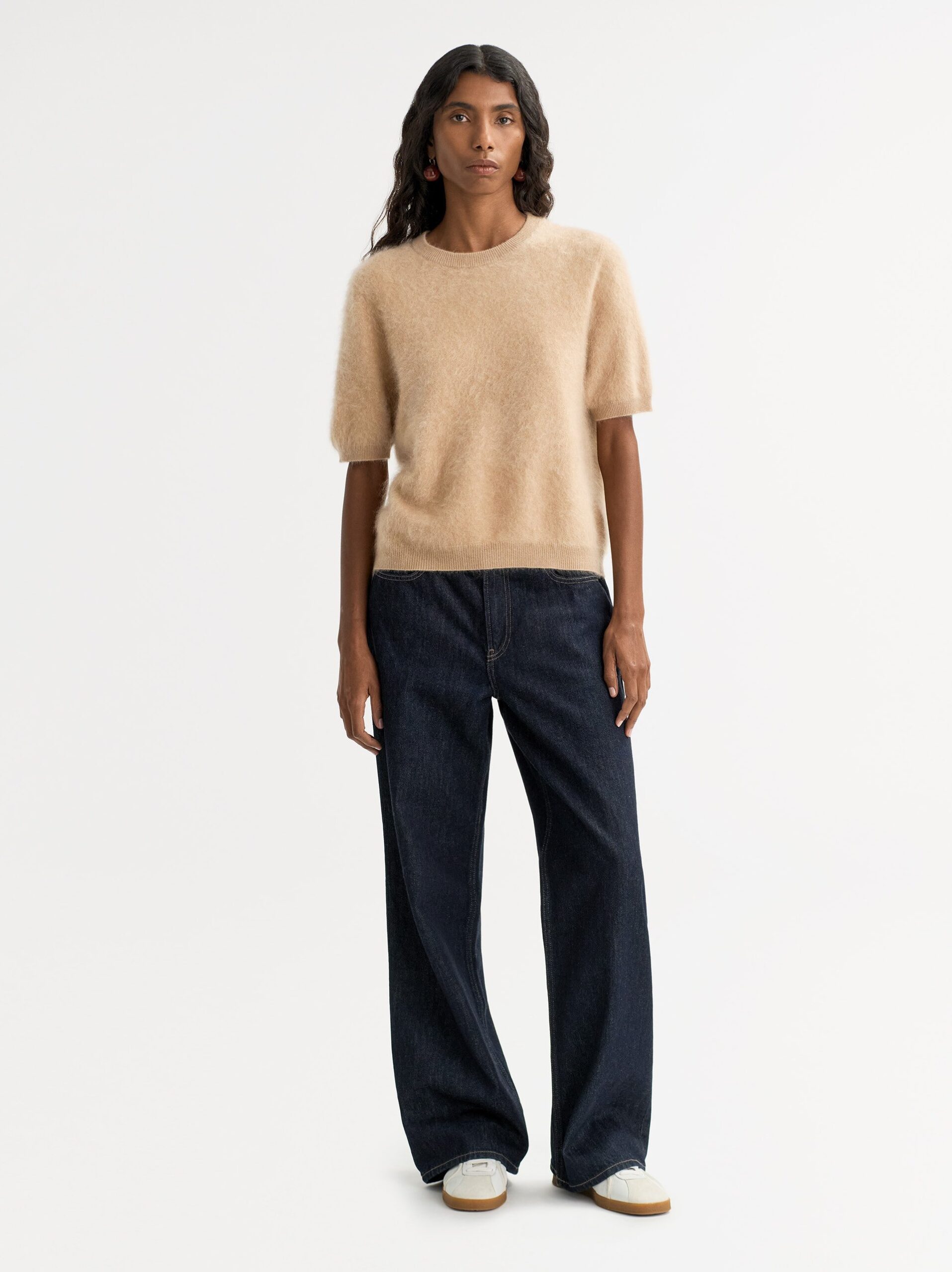 Soft Goat - Brushed Short Sleeve Camel