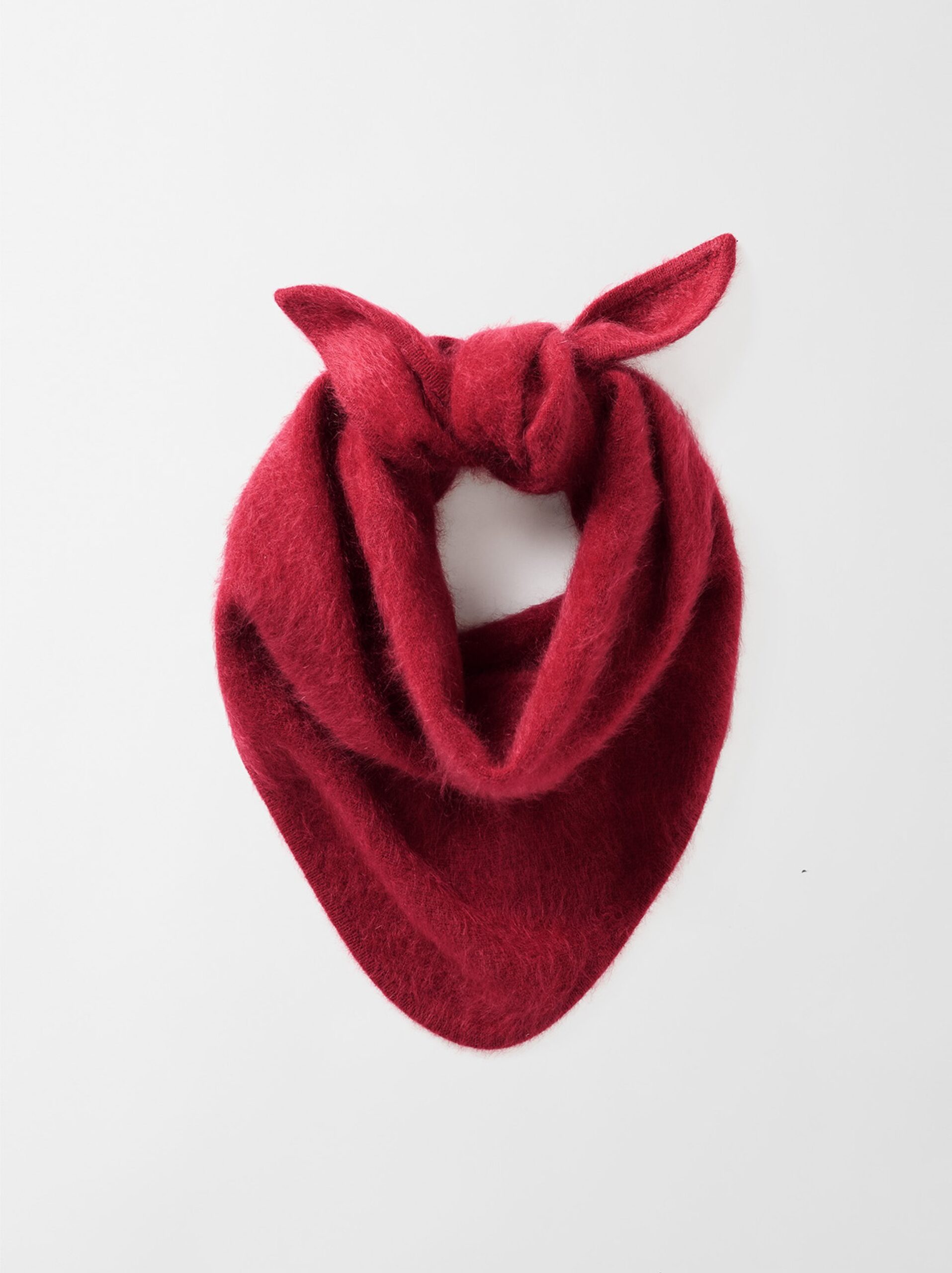 Soft Goat - Brushed Triangle Scarf Dahlia