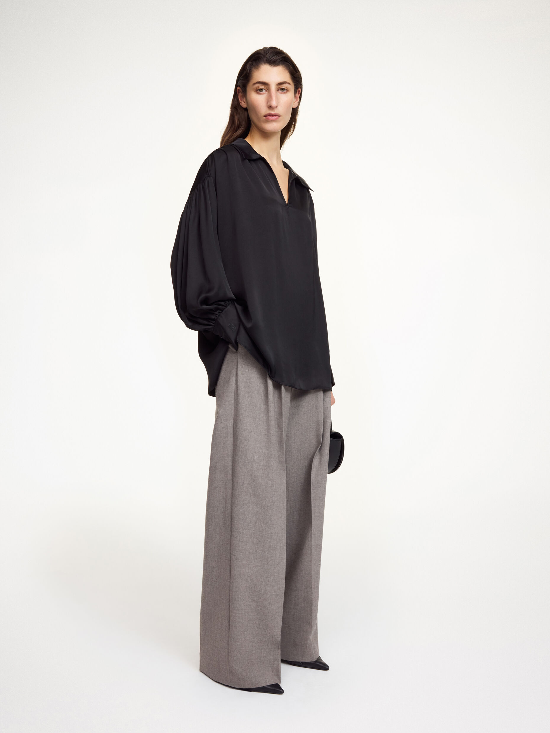 By Malene Birger - Leonora Satin Blouse Black