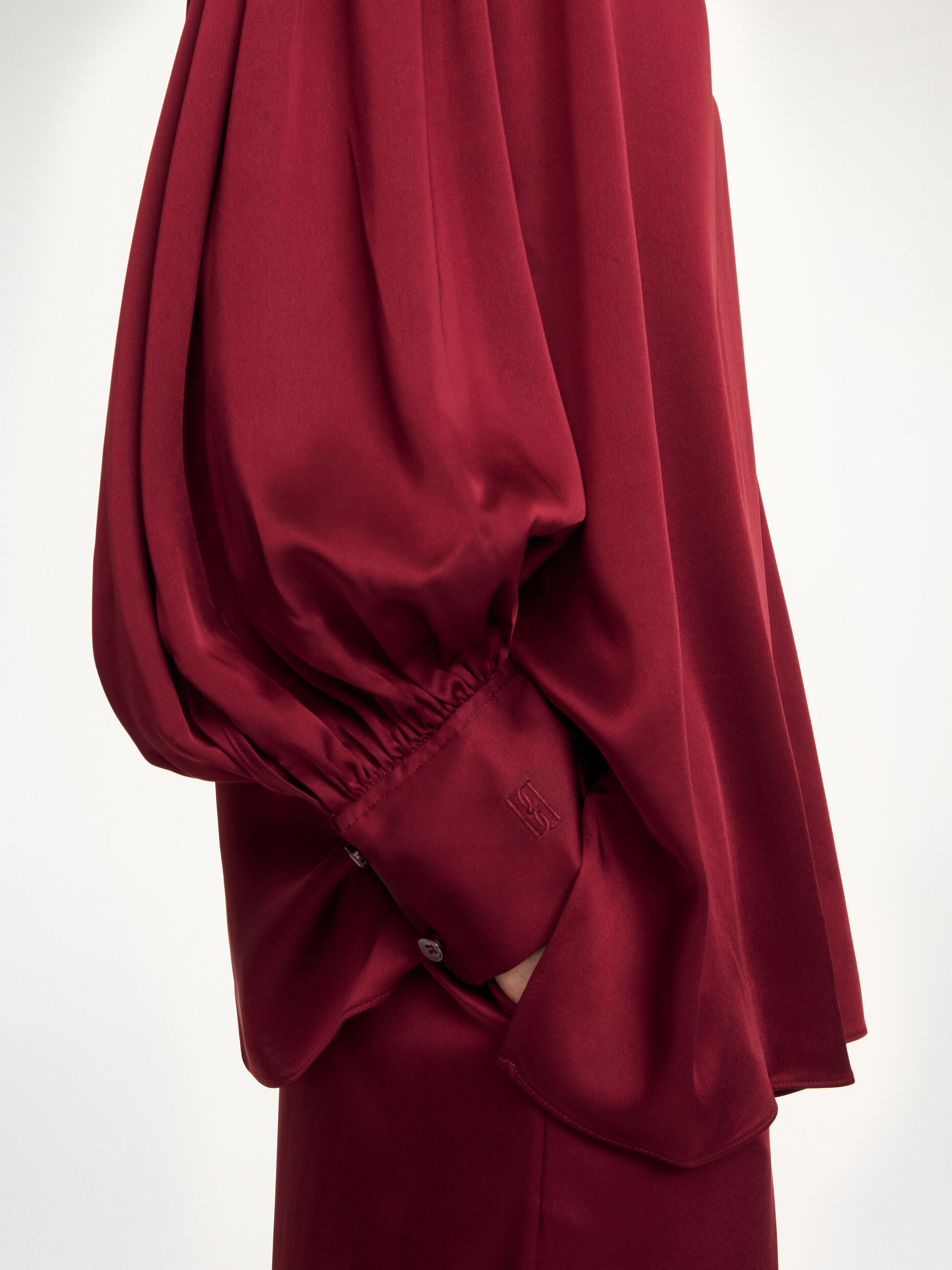 By Malene Birger - Leonora Satin Blouse Cabernet