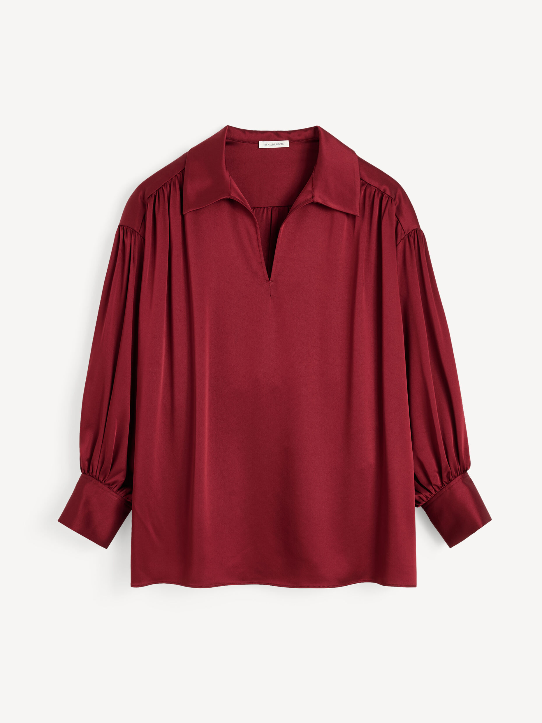 By Malene Birger - Leonora Satin Blouse Cabernet