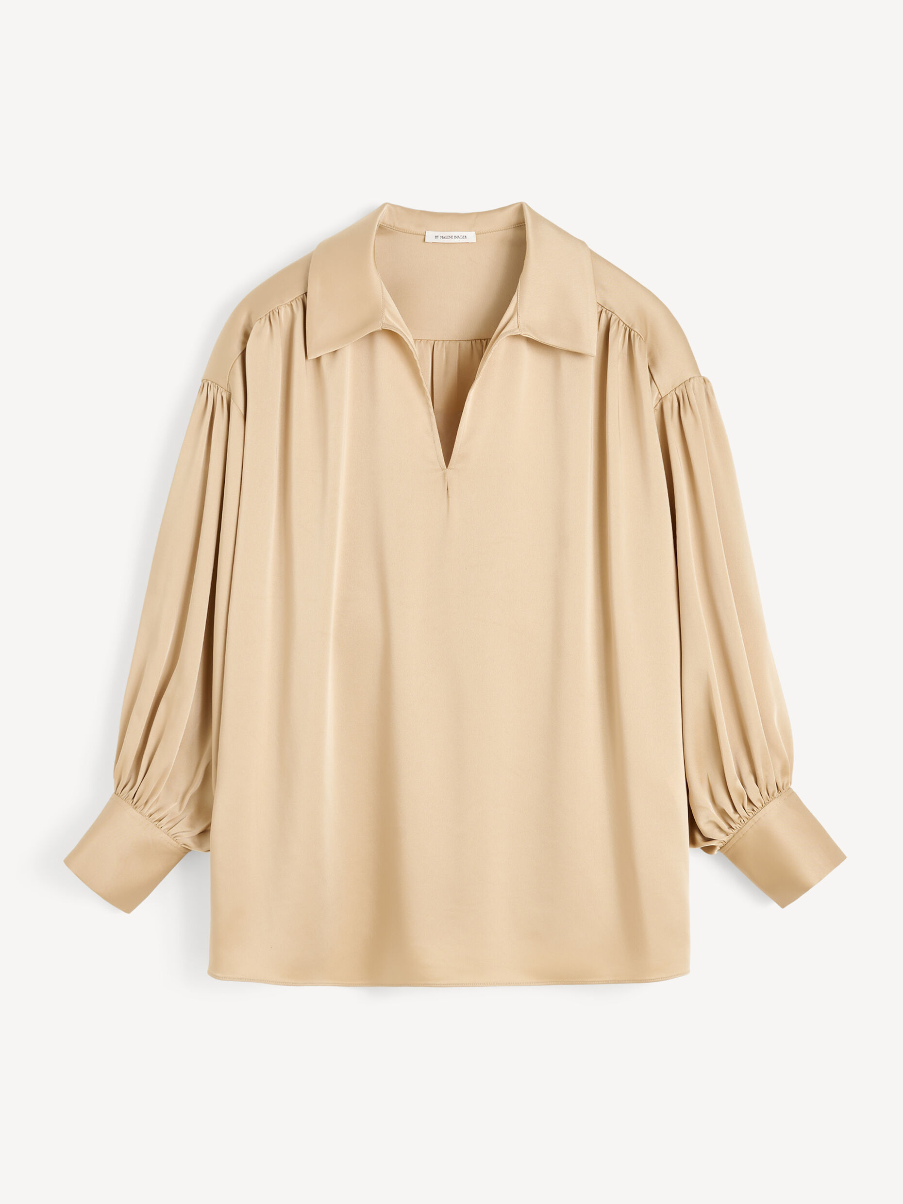 By Malene Birger - Leonora Satin Blouse Old Beige