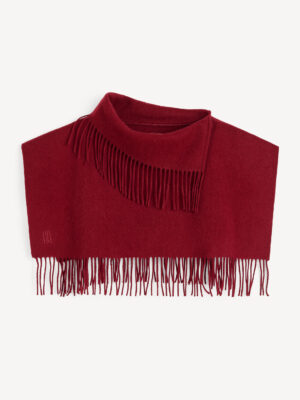 By Malene Birger - Turtla Wool Fringe Bib Cabernet
