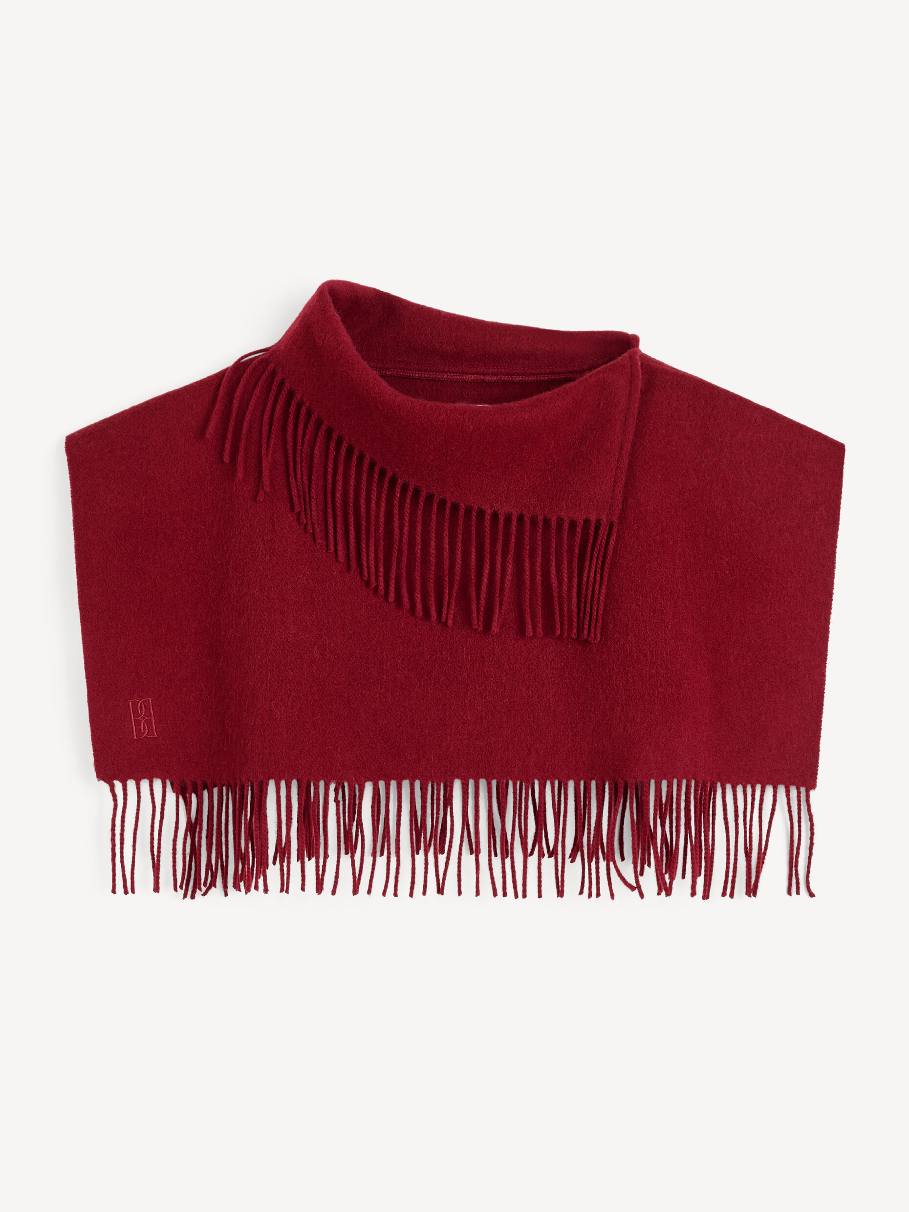 By Malene Birger - Turtla Wool Fringe Bib Cabernet