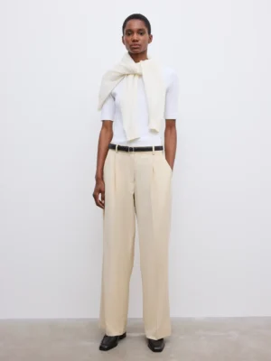 Dagmar - Relaxed Wool Trouser Sand Beige