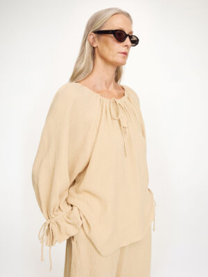 By Malene Birger - Rose Weave Blouse Dark Sand