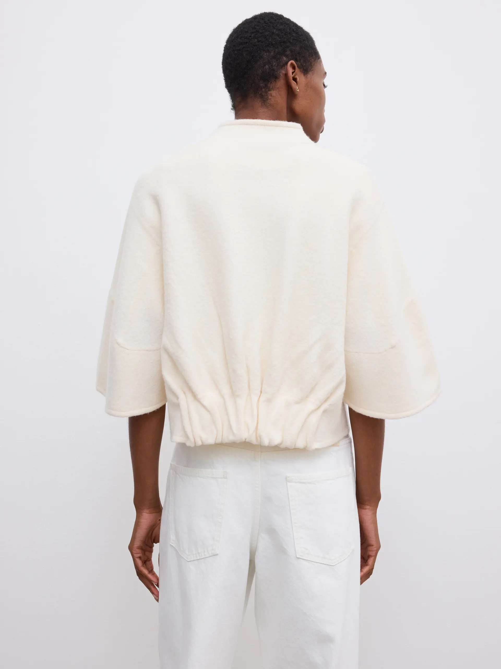 Dagmar - Short Wool Cardigan Off White