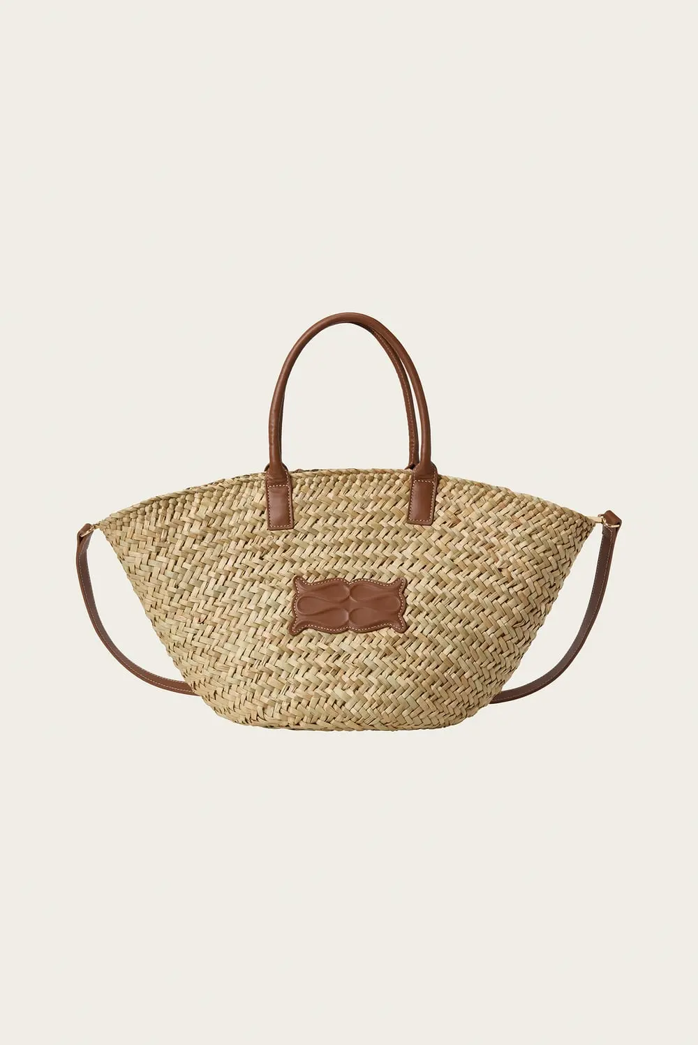 Malina - Large Monogram Straw Bag