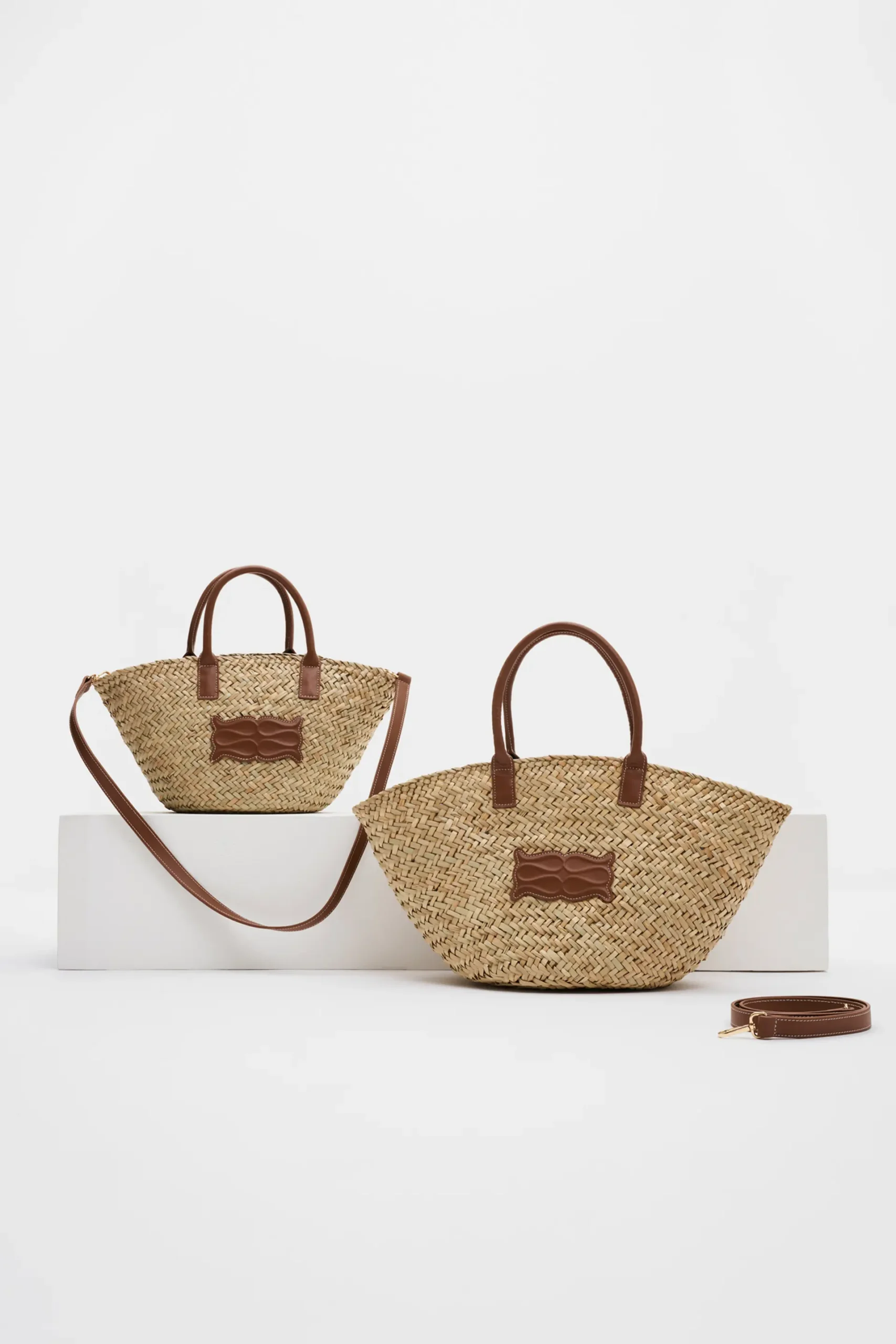 Malina - Large Monogram Straw Bag