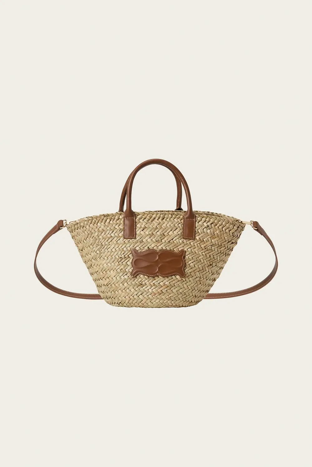 Malina - Small Monogram Straw Bag