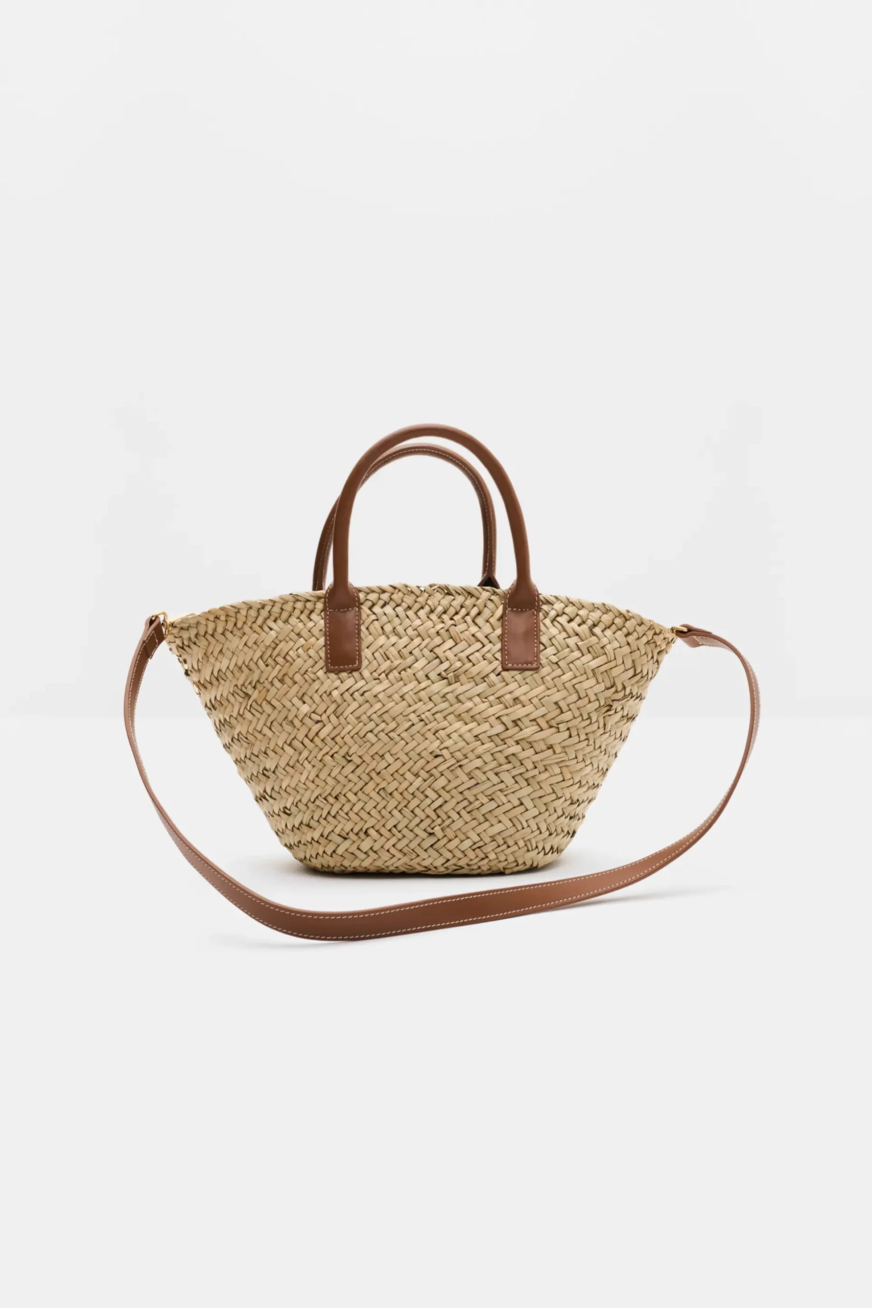 Malina - Small Monogram Straw Bag