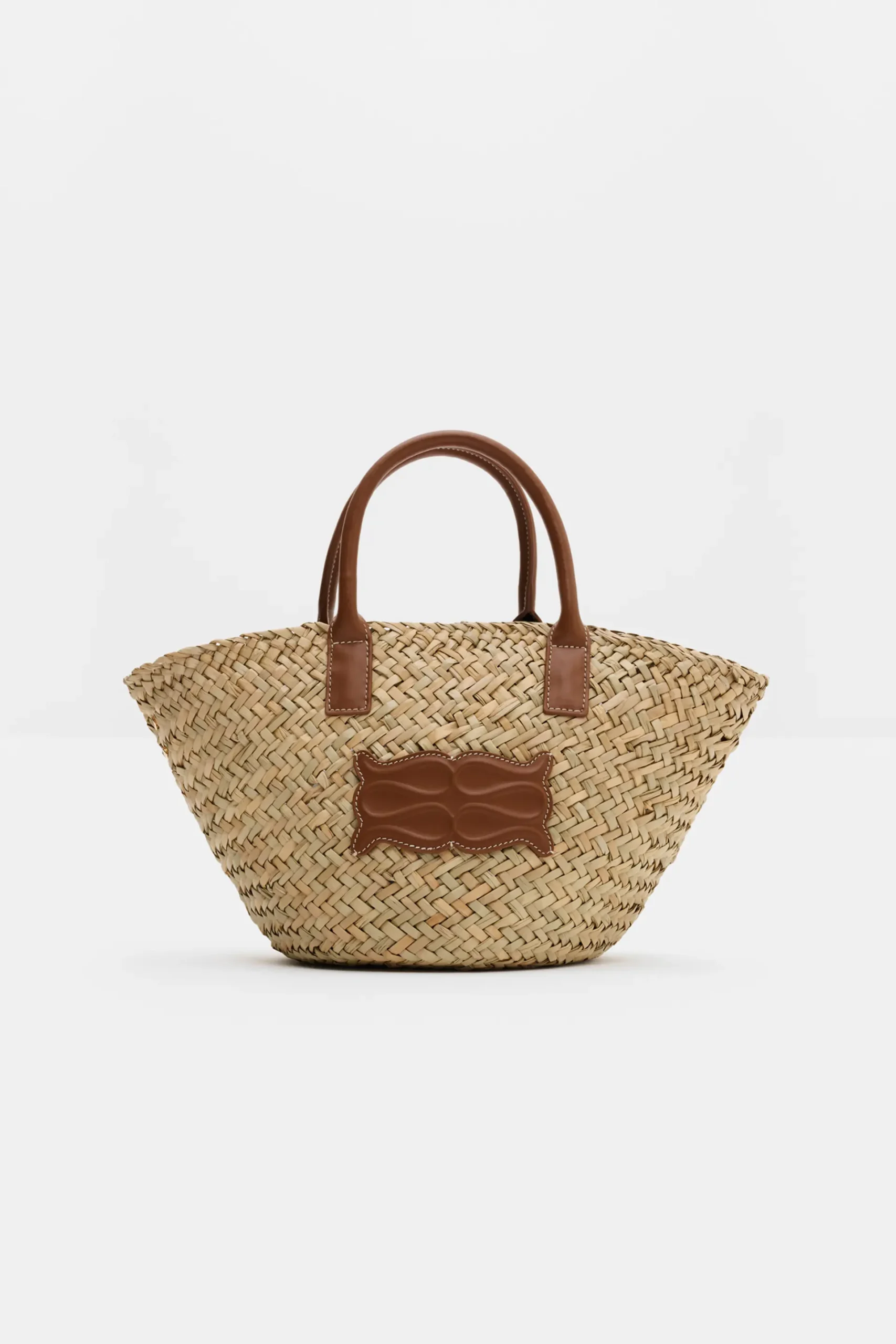 Malina - Small Monogram Straw Bag