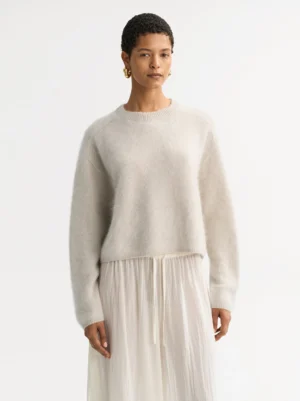 Soft Goat - Brushed Crewneck Chalk