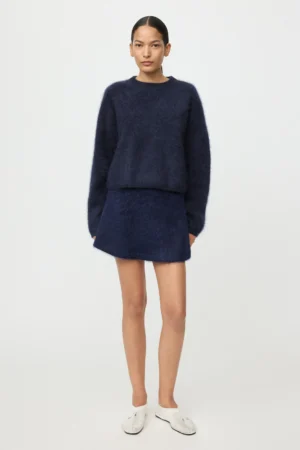 Soft Goat - Brushed Crewneck Navy